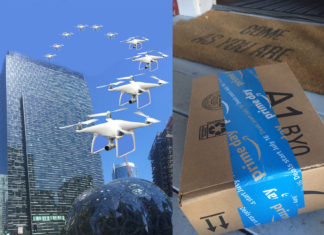 Tower erected above Amazon Spheres set to ejaculate Prime Air drones
