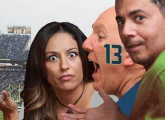 13th Man Making Things Awkward at CenturyLink Field Date