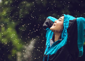 Woman Takes Perverse Pleasure in Being Rained On