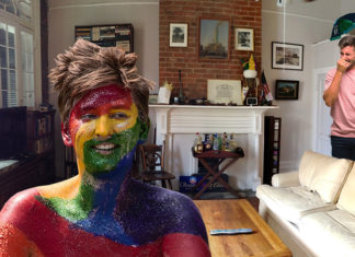 Confirmed: Painted Fremont Solstice Reveler to Postpone Shower Til After Pride