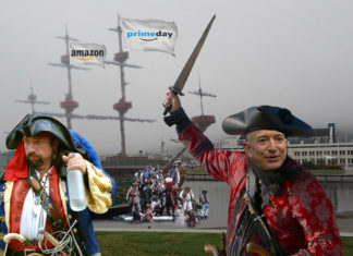 Cap’n Jeff Bezos Leads Prime Day Pirates to SLU Shores