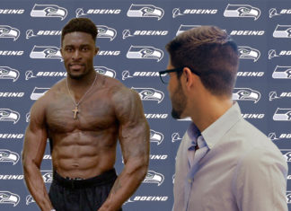 Seahawks Sideline Reporter Lost In DK Metcalf’s Pecs — Eyes! Eyes