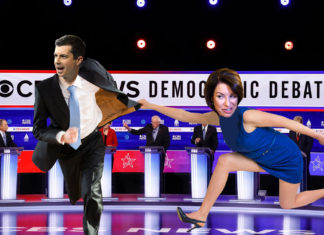 ‘Get Back Here, You Twerp’ Screams Klobuchar, Chasing Shrieking Buttigieg Around Debate Stage