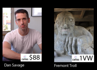Dan Savage, Fremont Troll Top List of 10 Best Seattle Celebrities on Cameo