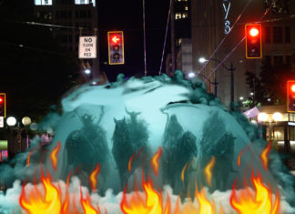 Four Horsemen of Apocalypse Delayed by Maze of One-Way Downtown Streets