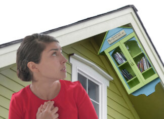 Family Finds Little Free Library Under Their Eaves